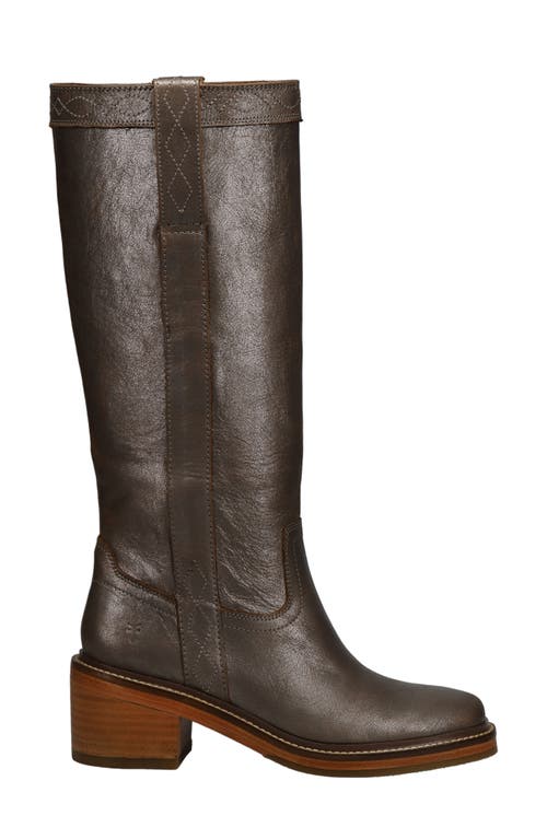 Frye Kate Block Heel Boot In Metallic Stone
