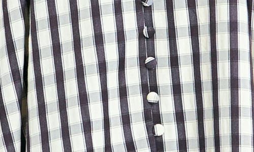 ENGLISH FACTORY ENGLISH FACTORY GINGHAM PUFF SLEEVE MIDI SHIRTDRESS