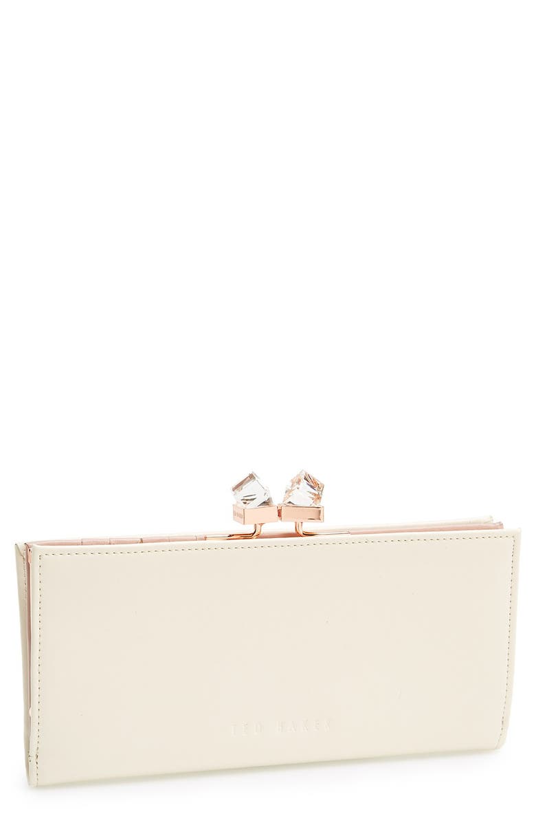 Ted Baker London 'Wenny - Crystal Popper' Leather Matinee Wallet ...