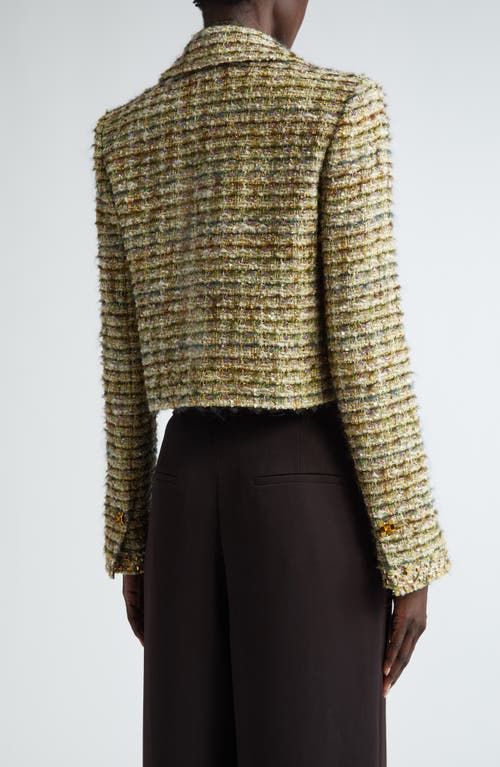 ST JOHN ST. JOHN COLLECTION METALLIC TWEED CROP JACKET