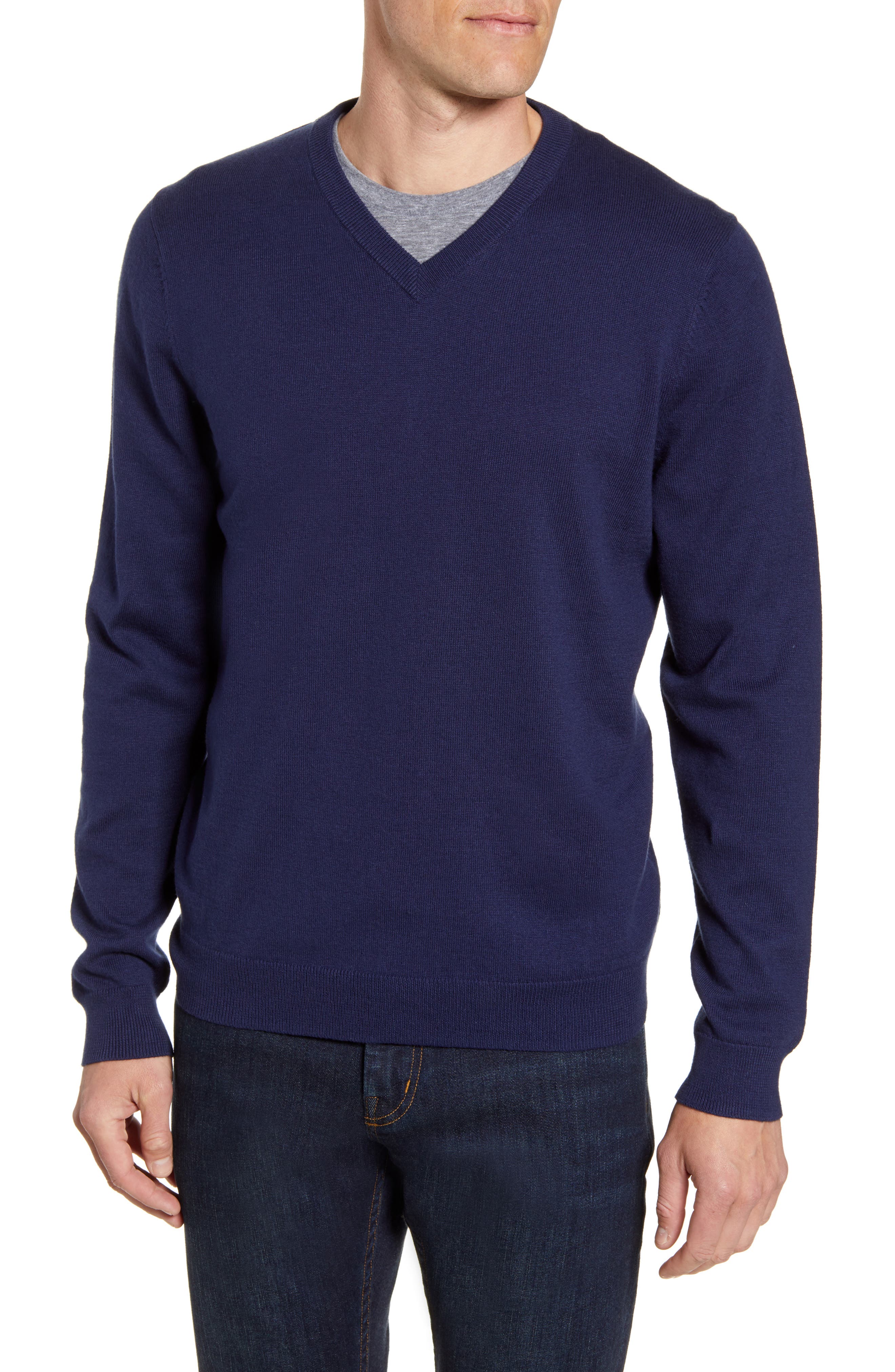 v neck sweater with t shirt