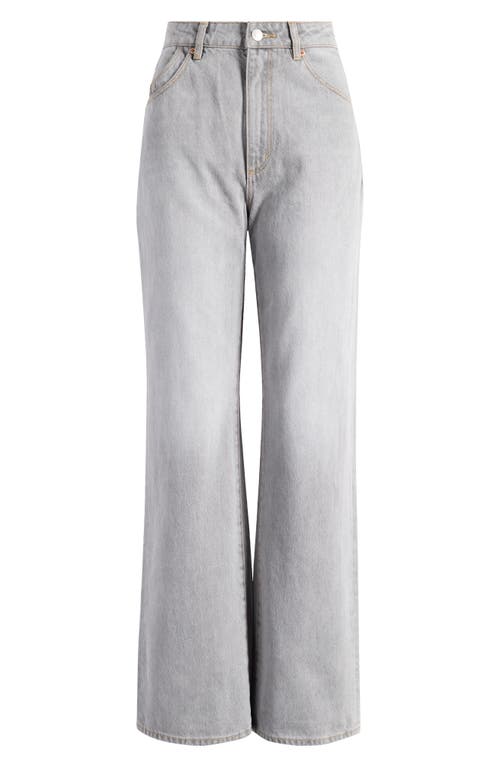 Rolla's Heidi High Waist Nonstretch Straight Leg Jeans In Stone Grey