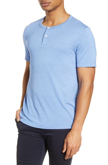 Theory Gaskell Slim Fit Short Sleeve Henley In Shallow Multi