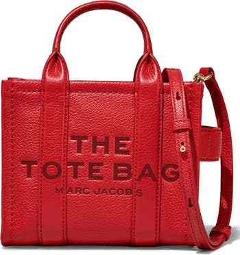 The Mini Leather Tote Bag in Orange - Marc Jacobs