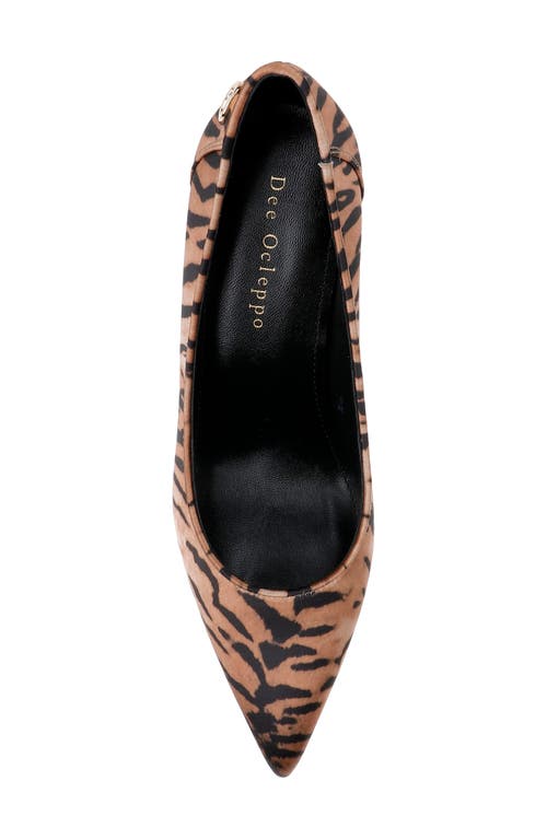 Shop Dee Ocleppo Santorini Pointed Toe Pump In Tiger Print