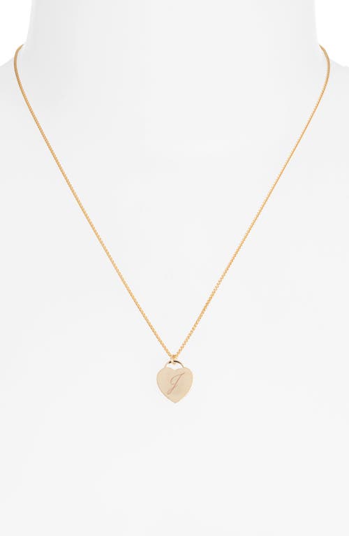 Shop Set & Stones Alice Initial Heart Pendant Necklace In Gold/j