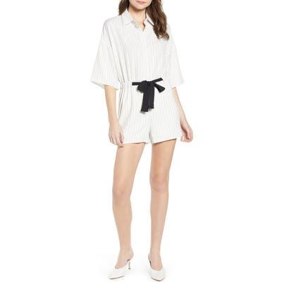Bishop + Young Stripe Romper, White