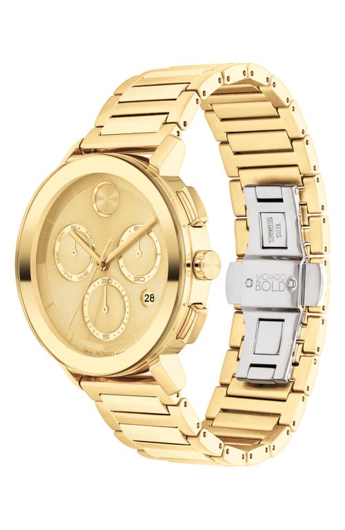 Shop Movado Bold Evolution 2.0 Chronograph Bracelet Watch, 42mm In Gold