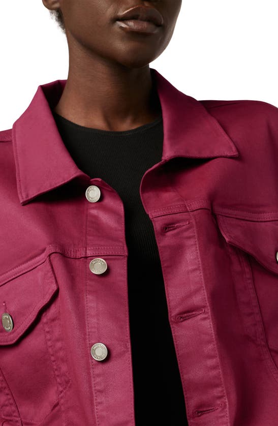 HUDSON HUDSON JEANS BREA COATED DENIM TRUCKER JACKET