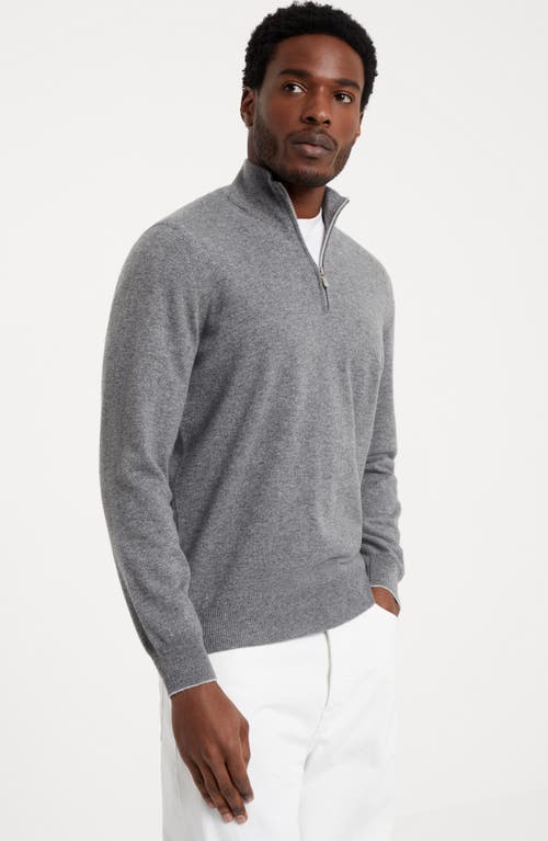 Shop Brunello Cucinelli Cashmere Sweater In Dark Grey