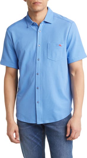 Tommy Bahama Short Sleeve Piqué Button-Up Shirt | Nordstromrack
