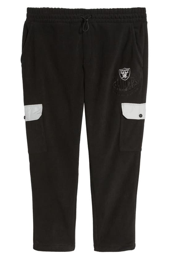 Shop Hugo Boss Boss X Nfl Fleece Cargo Track Pants In Las Vegas Raiders Black