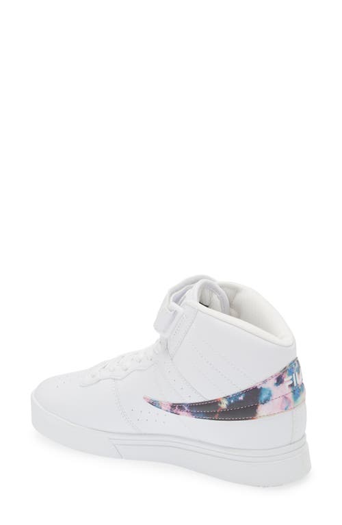 Shop Fila Vulc 13 Tie Dye High Top Sneaker In White/multi/white