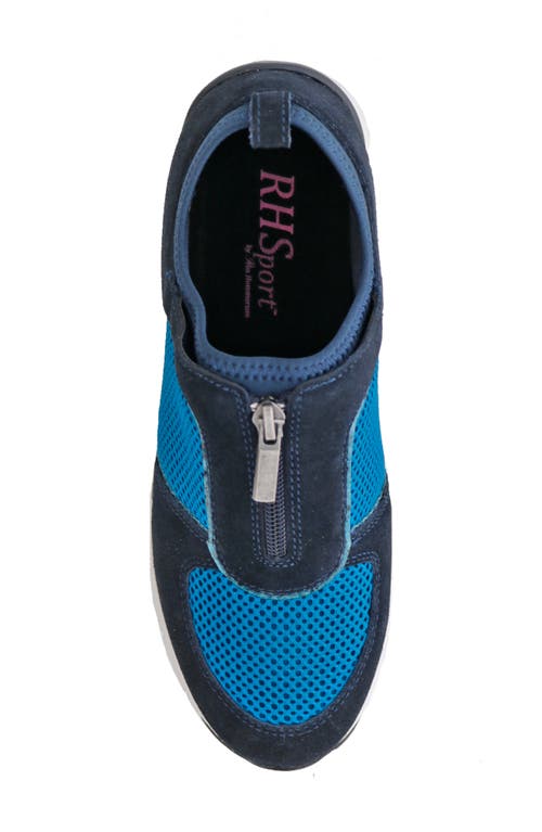 Ros Hommerson Fly Zip Sneaker In Navy Multi