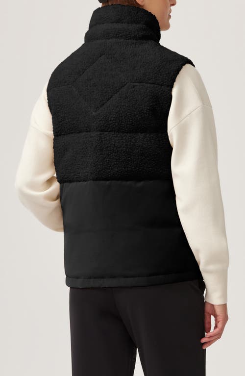 Shop Canada Goose Elora Mixed Media 650 Fill Power Down Vest In Black