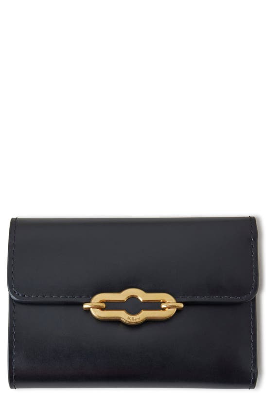 Shop Mulberry Pimlico Leather Compact Wallet In Black