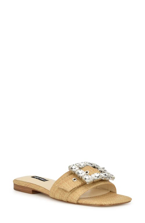 Nine West Matter Slide Sandal Light Natural at Nordstrom,