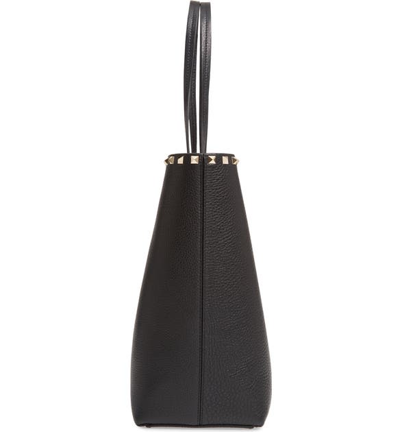 VALENTINO ROCKSTUD LEATHER TOTE,ZW2B0B70VSF