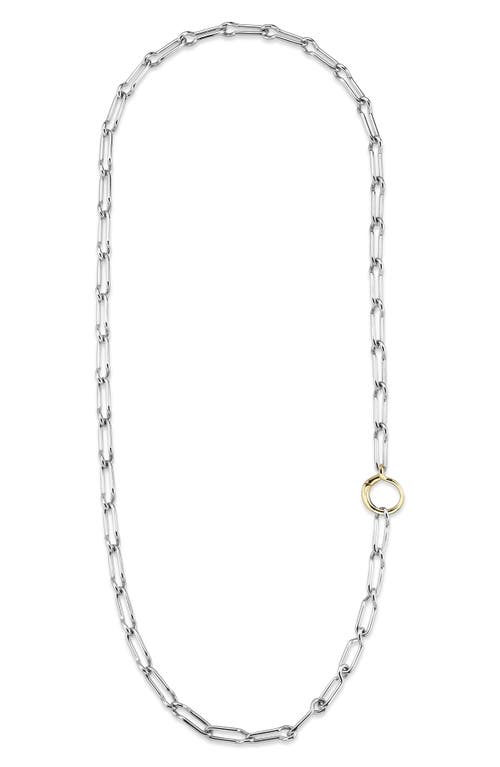 Shop Kloto Nexus Chain Necklace In Silver/gold