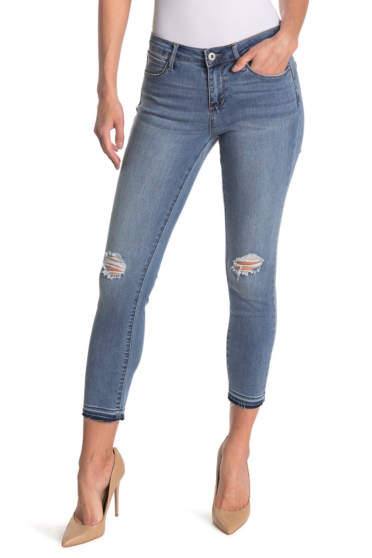 Articles Of Society Carly Cropped Jean In Medium Blue8