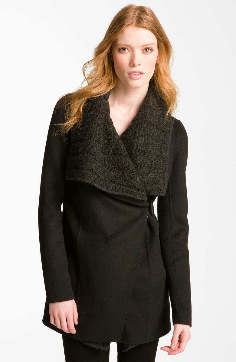 Mackage Cable Knit Collar Coat | Nordstrom