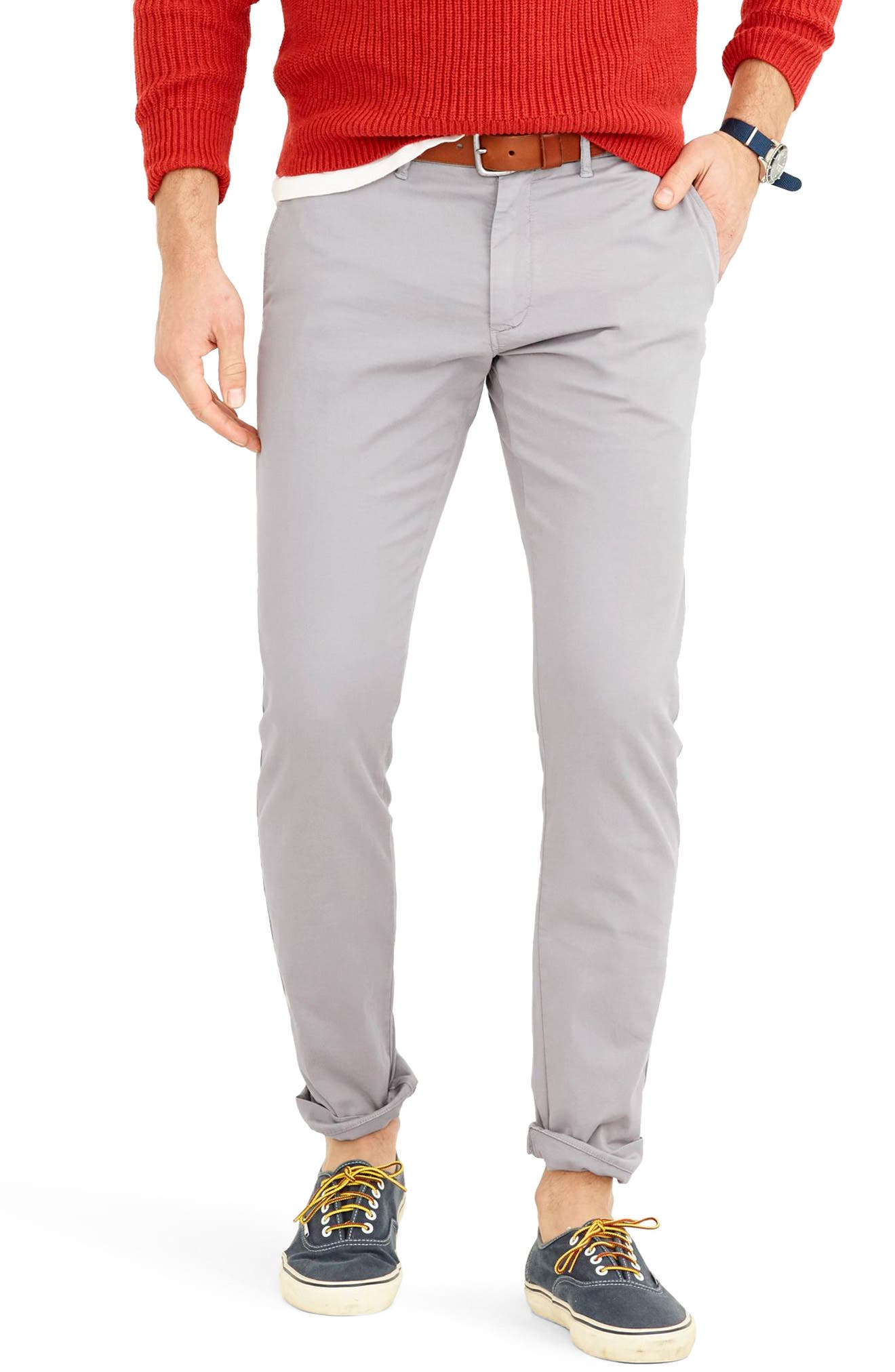 slim garment dyed stretch chino