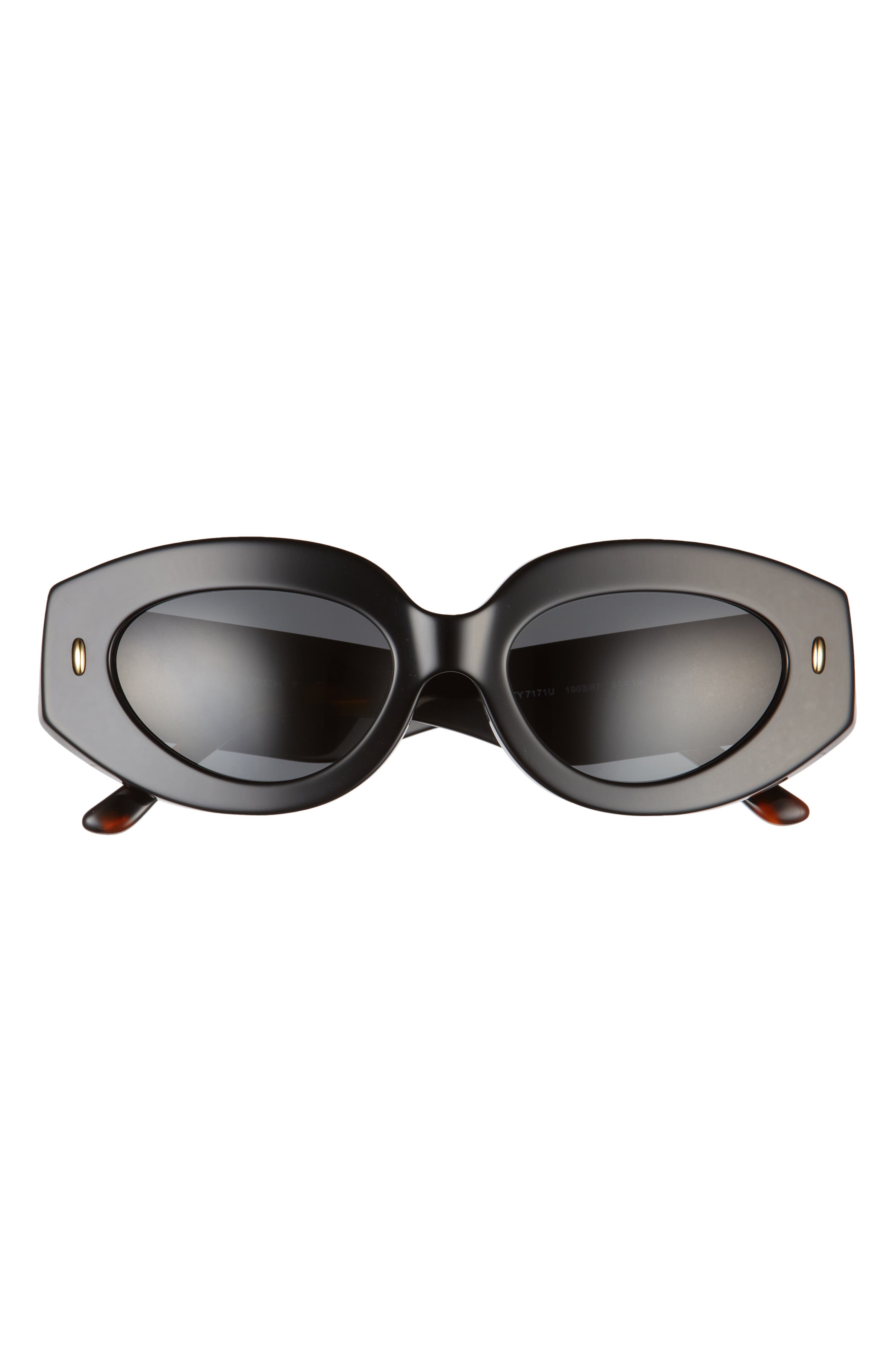 Tory Burch 51mm Oval Sunglasses in Black