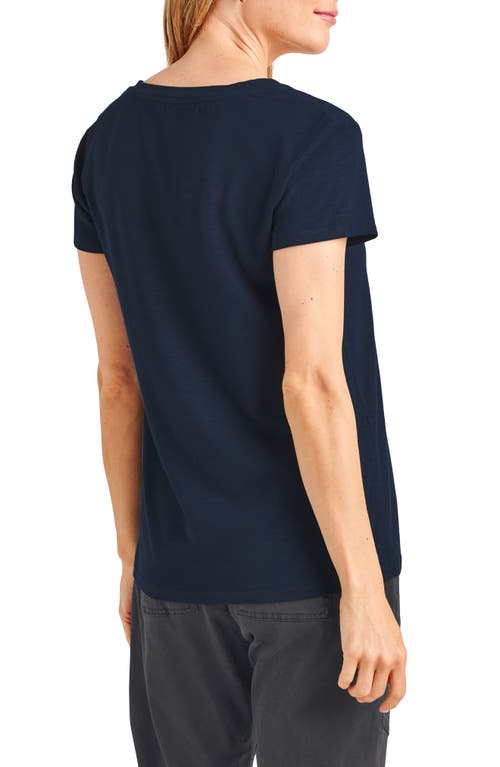 Shop Splendid Kate Slub V-neck T-shirt In Navy