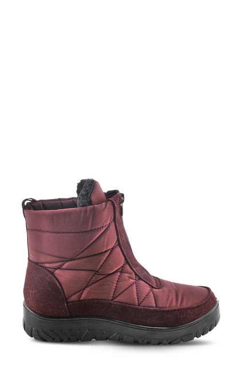 Flexus By Spring Step Lakeeffect Waterproof Faux Fur Lined Bootie In Burgundy