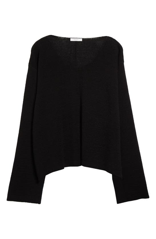 Shop The Row Flo Linen Sweater In Black
