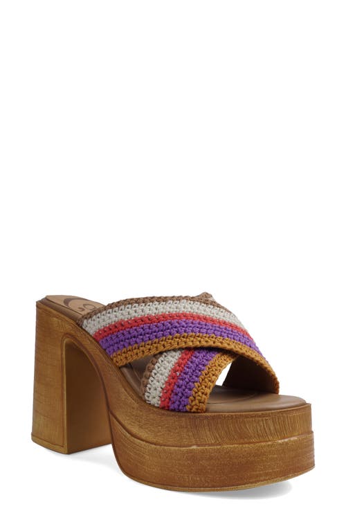 Shop Candies Candie's Erismar Platform Sandal In Natural Fabric