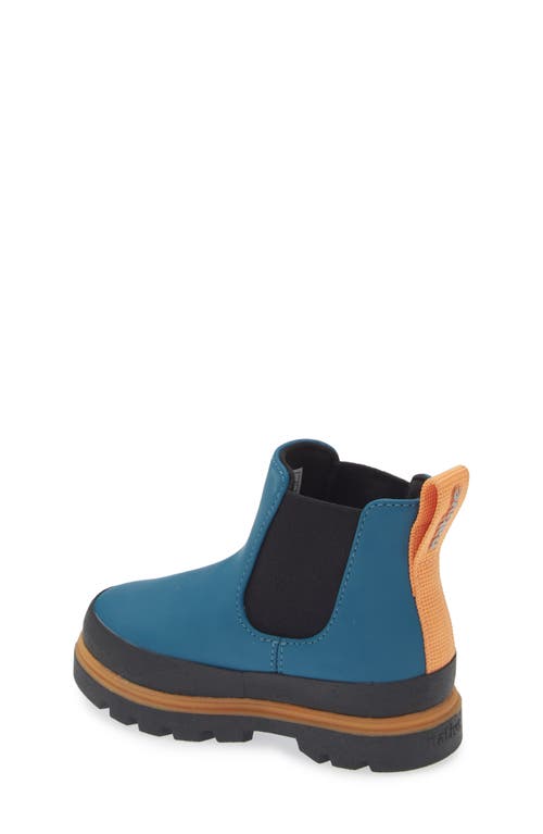 Shop Native Shoes Kids' Kensington Water Resistant Chelsea Boot In Blue/black/orange