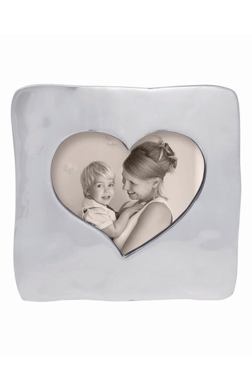 Mariposa Heart Large Square Picture Frame in Silver at Nordstrom