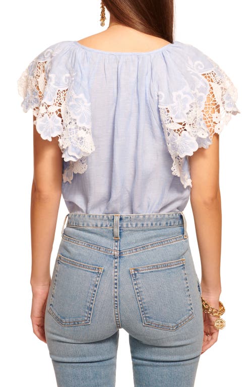 RAMY BROOK RAMY BROOK HILLLARY LACE SLEEVE LINEN TOP 