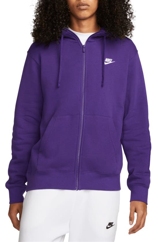 Nike Men's  Sportswear Club Fleece Full-zip Hoodie In Purple
