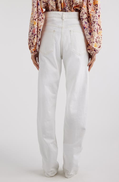 Shop Isabel Marant Nadege Straight Leg Jeans In White