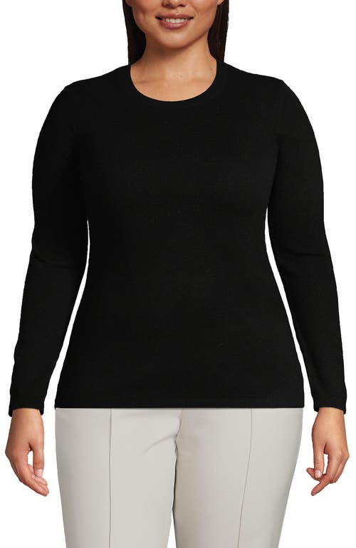 Shop Lands' End Plus Size Cashmere Sweater In Black