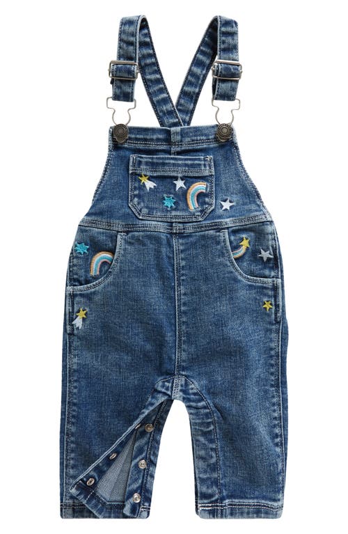 Tucker + Tate Embroidered Stretch Denim Overalls in Bleached Out Wash Stars