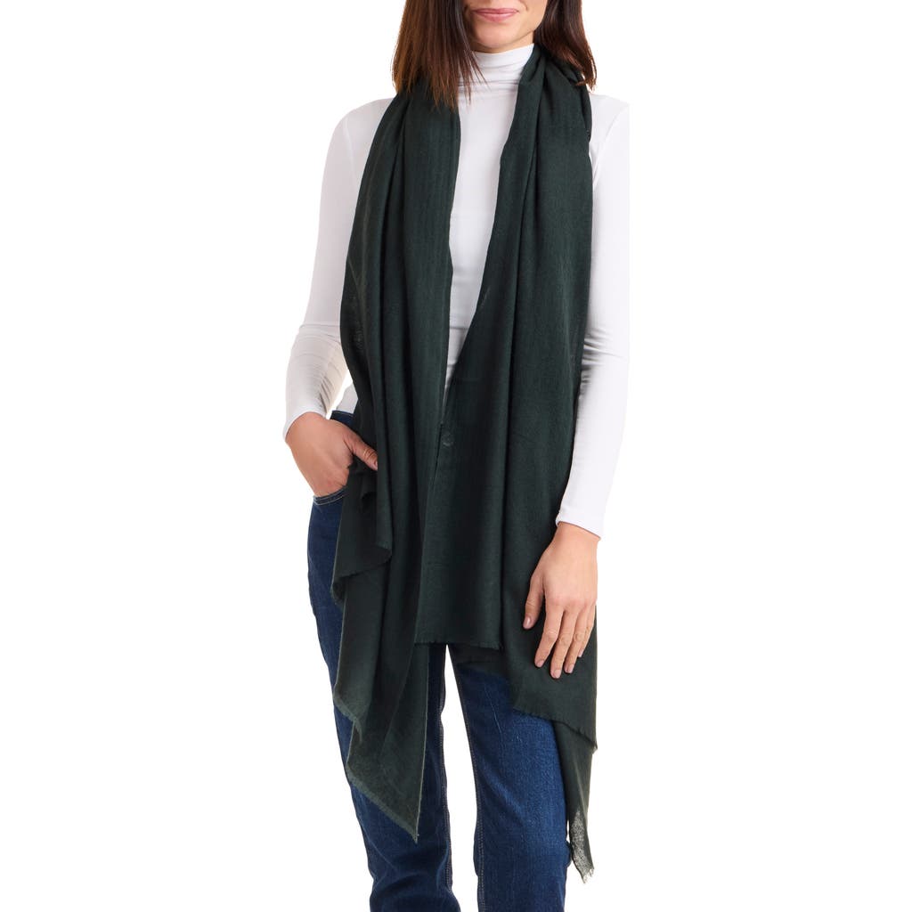 Amicale Cashmere Convertible Scarf In Dark Green