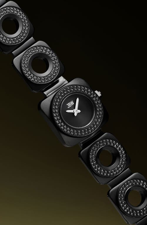 Jbw Chasm Bracelet Watch, 22mm In Ip Black/stainless Steel/bla