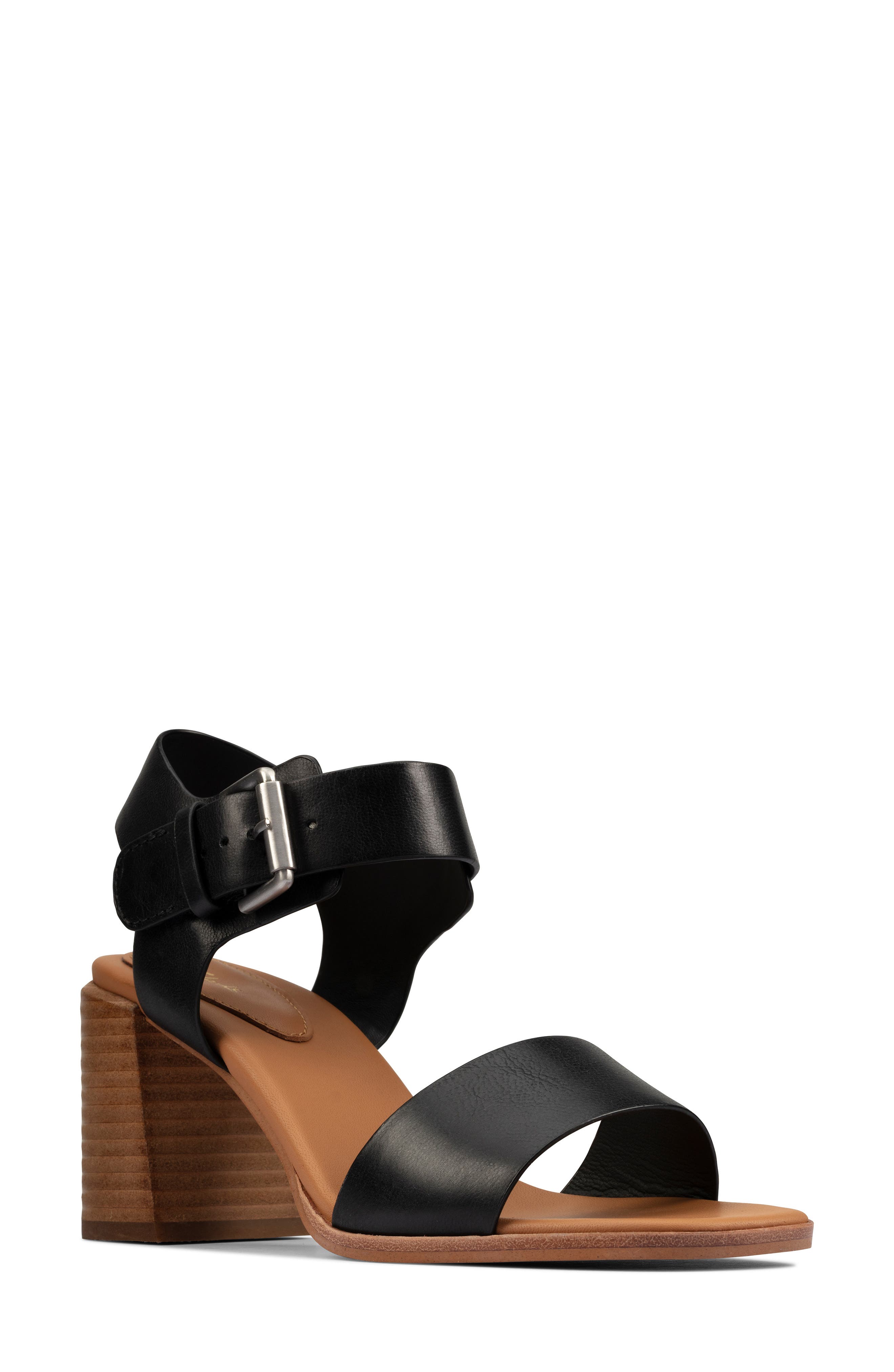 clarks sandals block heel