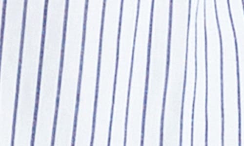 Wash Lab Denim Slick Stripe Cotton Blend Button-up Shirt In Blue Stripes