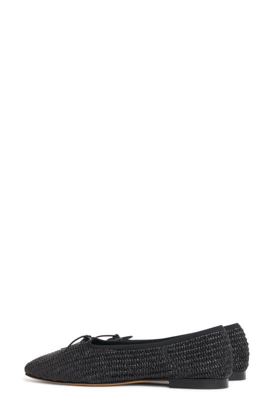 Mansur Gavriel Square Toe Ballet Flat In Black