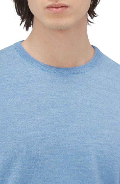 Shop Bugatchi Scott Crewneck Merino Wool Sweater In Air Blue