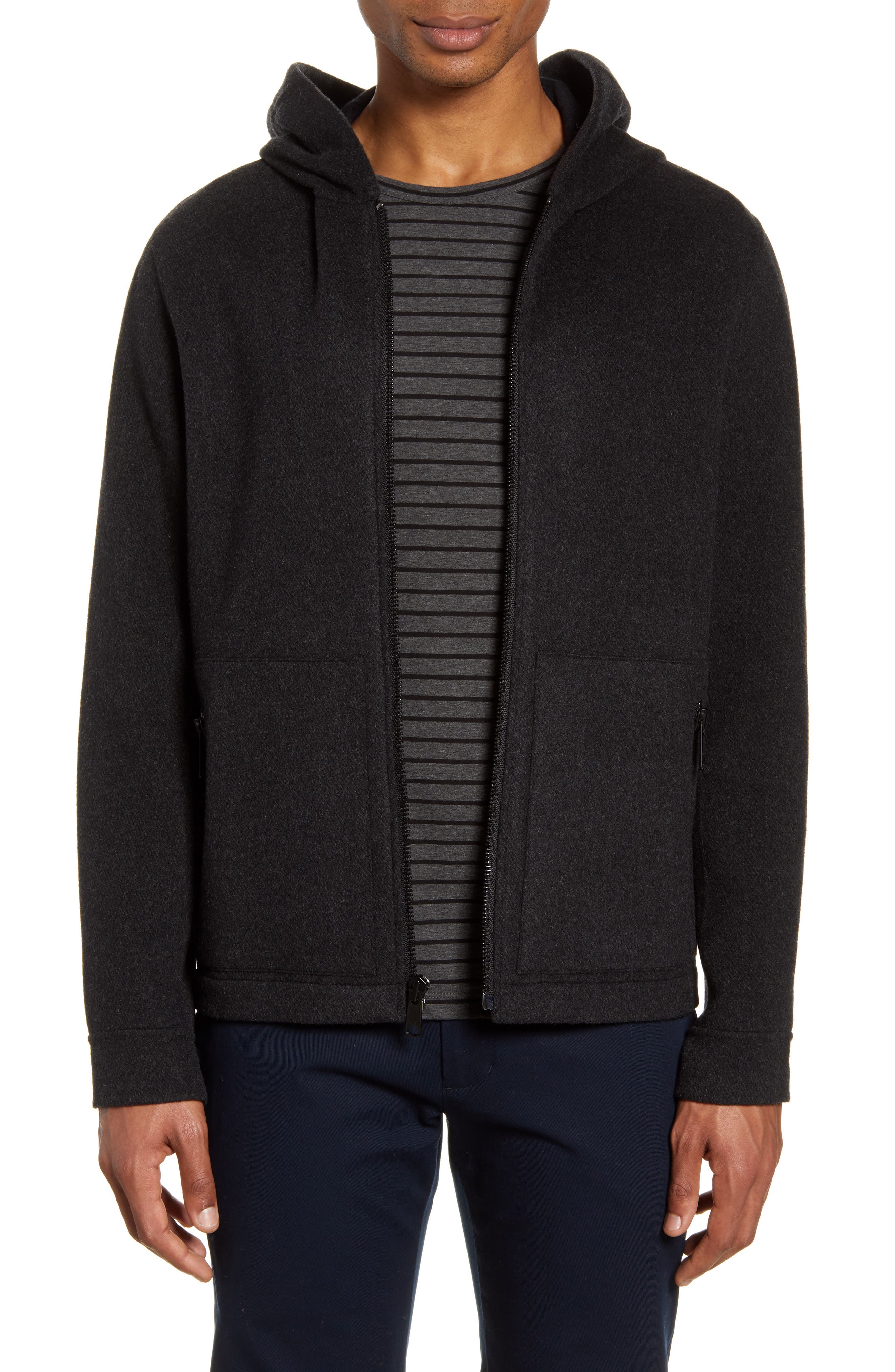 vince zip up hoodie