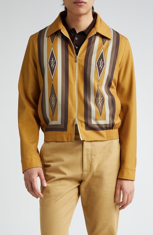 AMIRI Retro Wool Blend Bomber Jacket Chai Tea at Nordstrom, Us