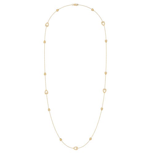 Shop Luvmyjewelry Avani Raindrop Layered Sterling Silver Diamond Necklace In 14kt Gold Vermeil On Sterling