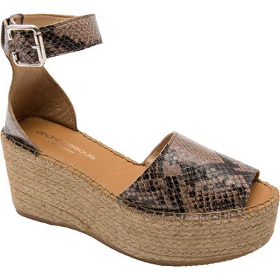 Andre Assous Luz Platform Wedge Espadrille Sandal, Beige