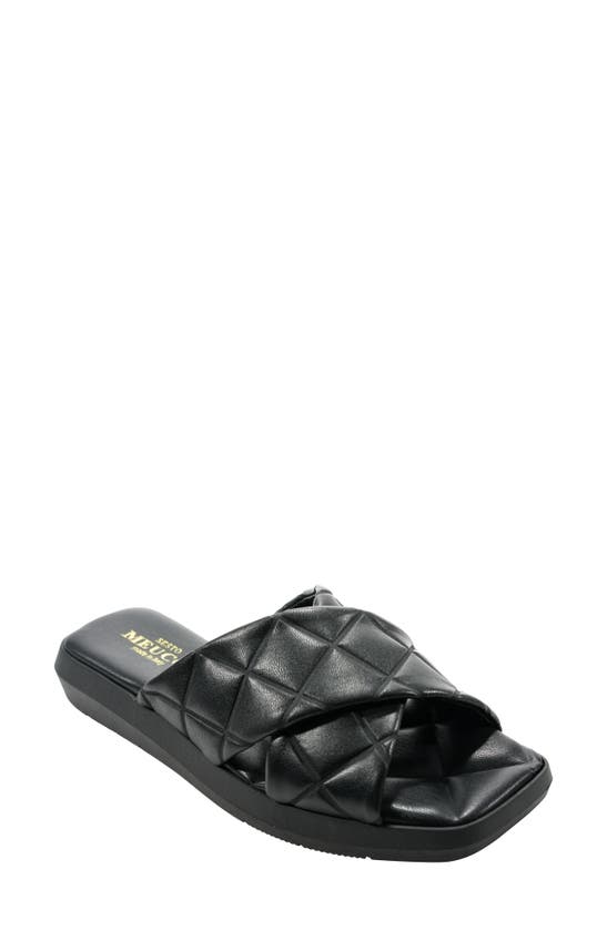 Sesto Meucci Jacoba Quilted Slide Sandal In Black Romvos | ModeSens