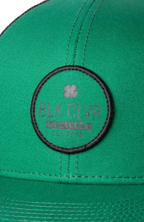 Shop Black Clover Cash Snapback Trucker Hat In Black/green